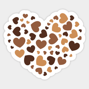 Melanin hearts Sticker